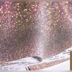 Sheet of Silver Rhinestone Appliqué Craft, Clothing Embellishments | New